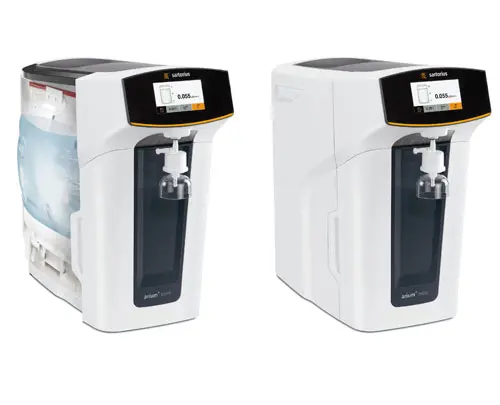 Система очистки воды Arium miniessential в комплекте с картриджем деминерализации и финальным фильтром (Sartorius, Германия)